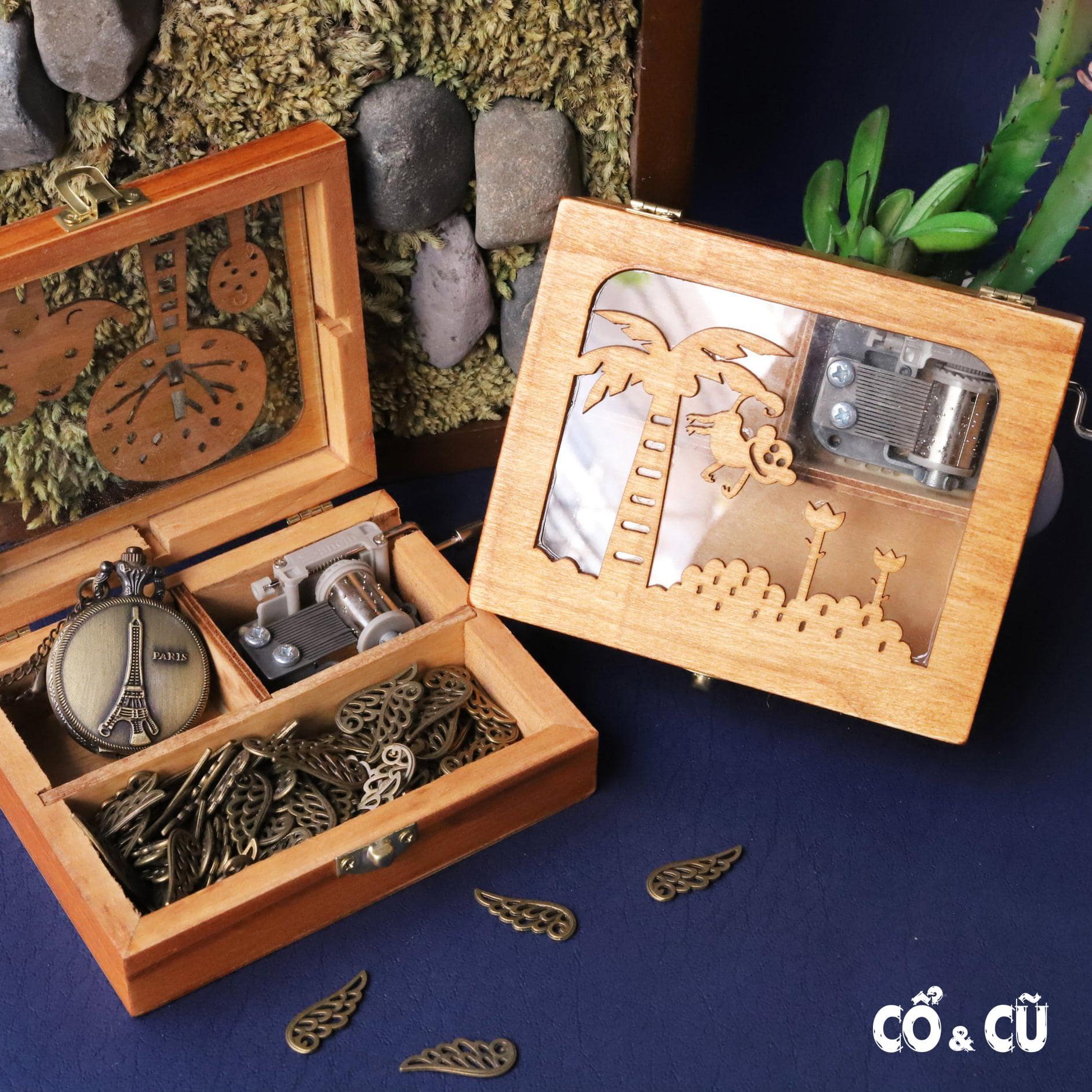 hộp nhạc cơ quay tay