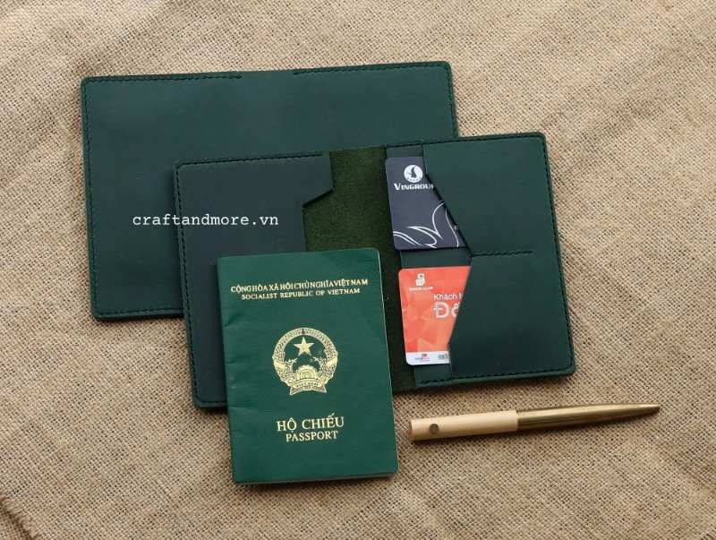 bao da passport cover túi ví đựng hộ chiếu cho nam