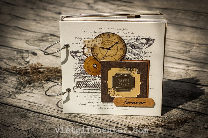 Scrapbook handmade Retro Clock