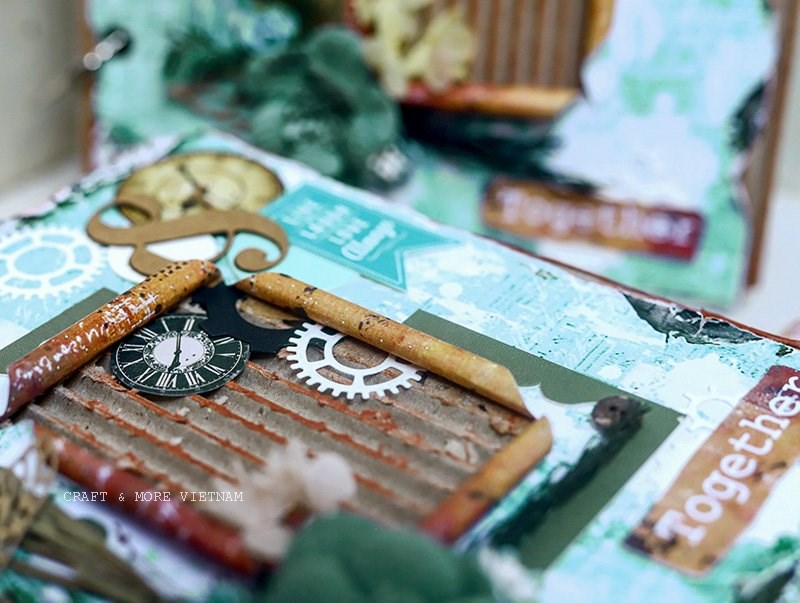 Scrapbook album ảnh handmade Sweet Mint