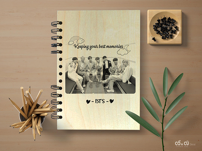 sổ tay khắc gỗ đẹp