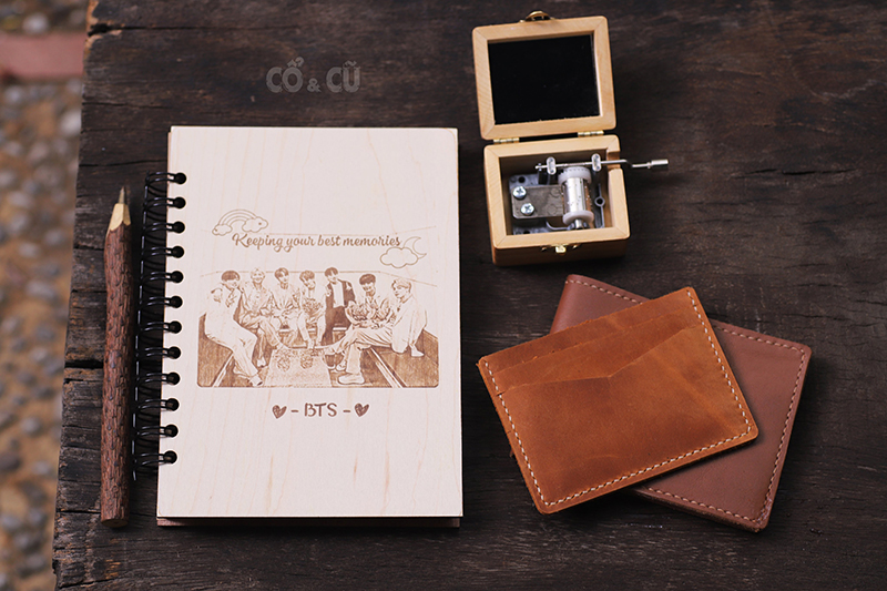 Sổ tay khắc gỗ đẹp