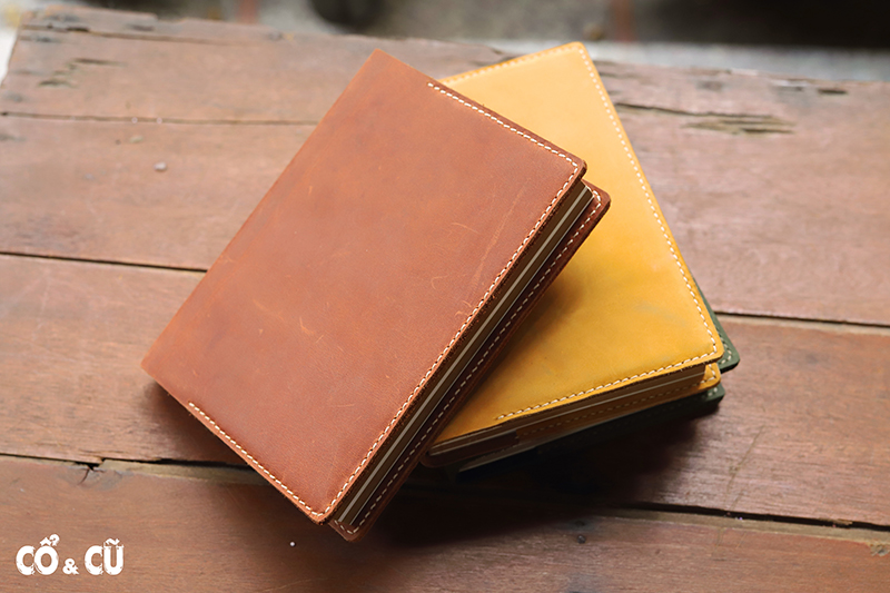 sổ tay bìa da thật