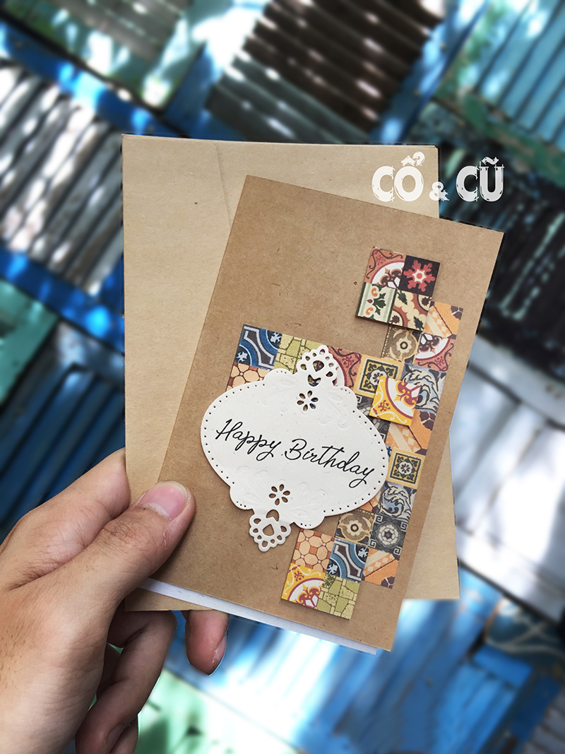 thiệp handmade vintage