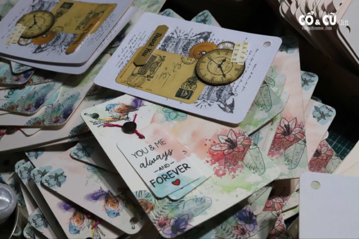 thiệp vintage handmade tặng sinh nhật