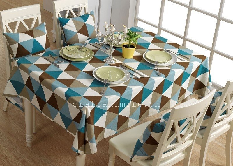 Vải canvas dày Aztec tam giác