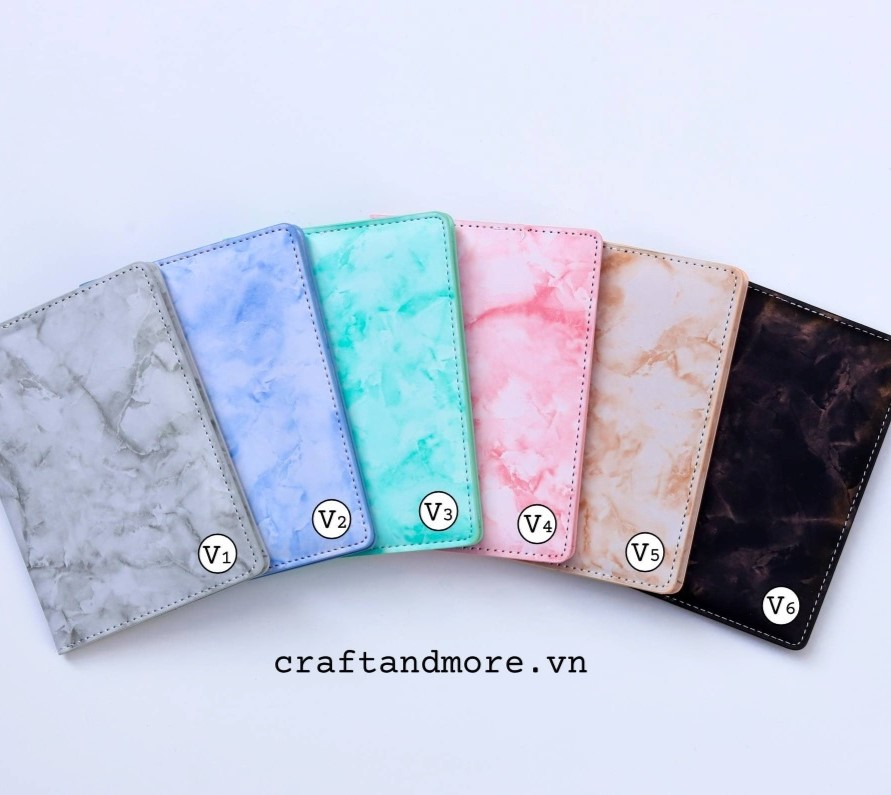 Passport case vân đá với 6 màu đẹp, dễ thương