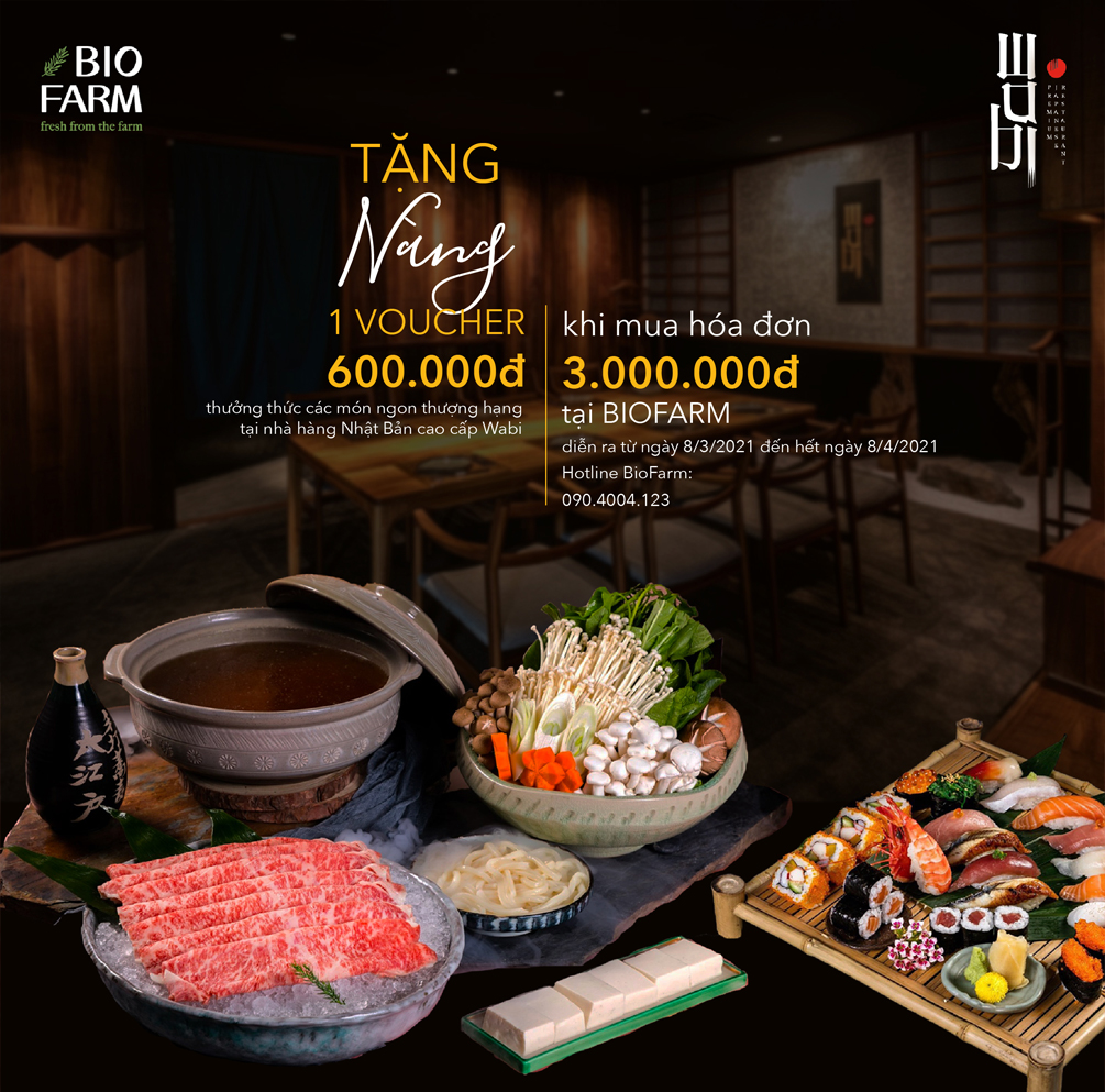 NHẬN NGAY CƠ HỘI THƯỞNG THỨC TẠI NHÀ HÀNG NHẬT BẢN CAO CẤP WABI