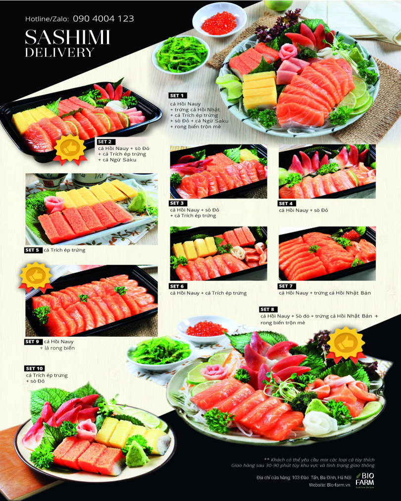 #sashimi
#cáhồitươi
#cángừđạidương
#cátríchéptrứng
#sòđỏ
#rongbiển