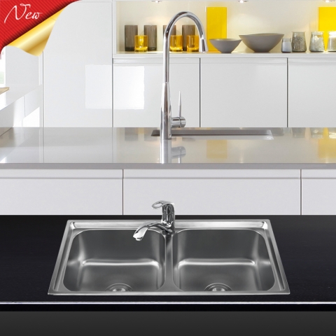 chậu rửa bát inox sơn hà s82