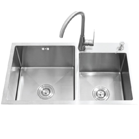 chậu rửa bát inox gucen handmade