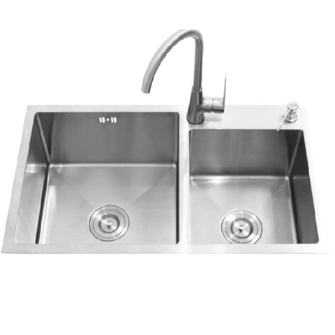 chậu rửa bát inox gucen handmade