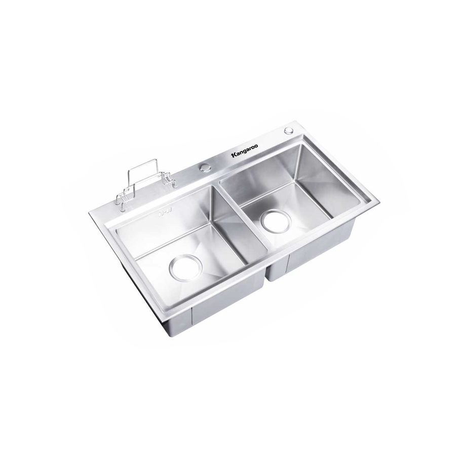 chậu rửa inox handmade kháng khuẩn Kangaroo-kg8246