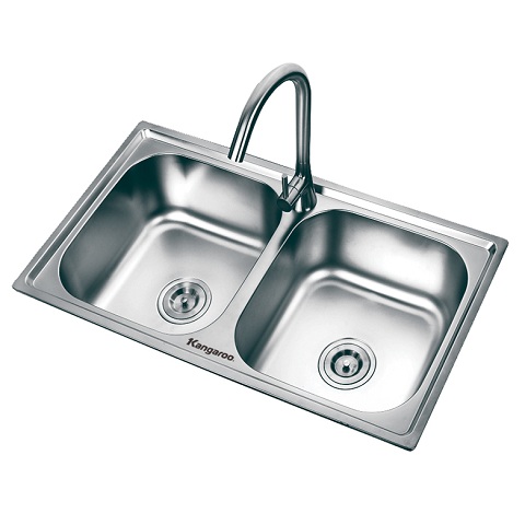 chậu rửa bát inox kangaroo kháng khuẩn-kg7843e