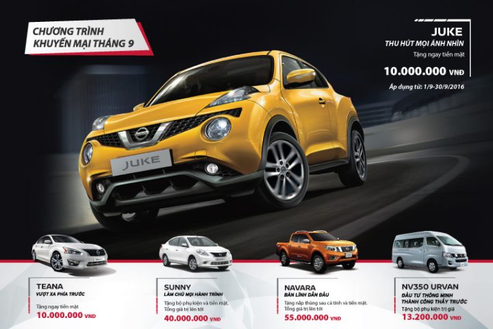 Khuyến Mãi Xe Nissan Tháng 9/2016 Khuyến Mãi Xe Nissan Tháng 9/2016