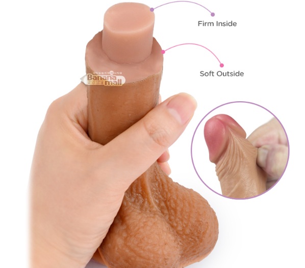 dương vật giả 2 lớp silicon