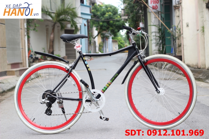 Xe đạp touring Nhật bãi Cycle Studio.Silver ring