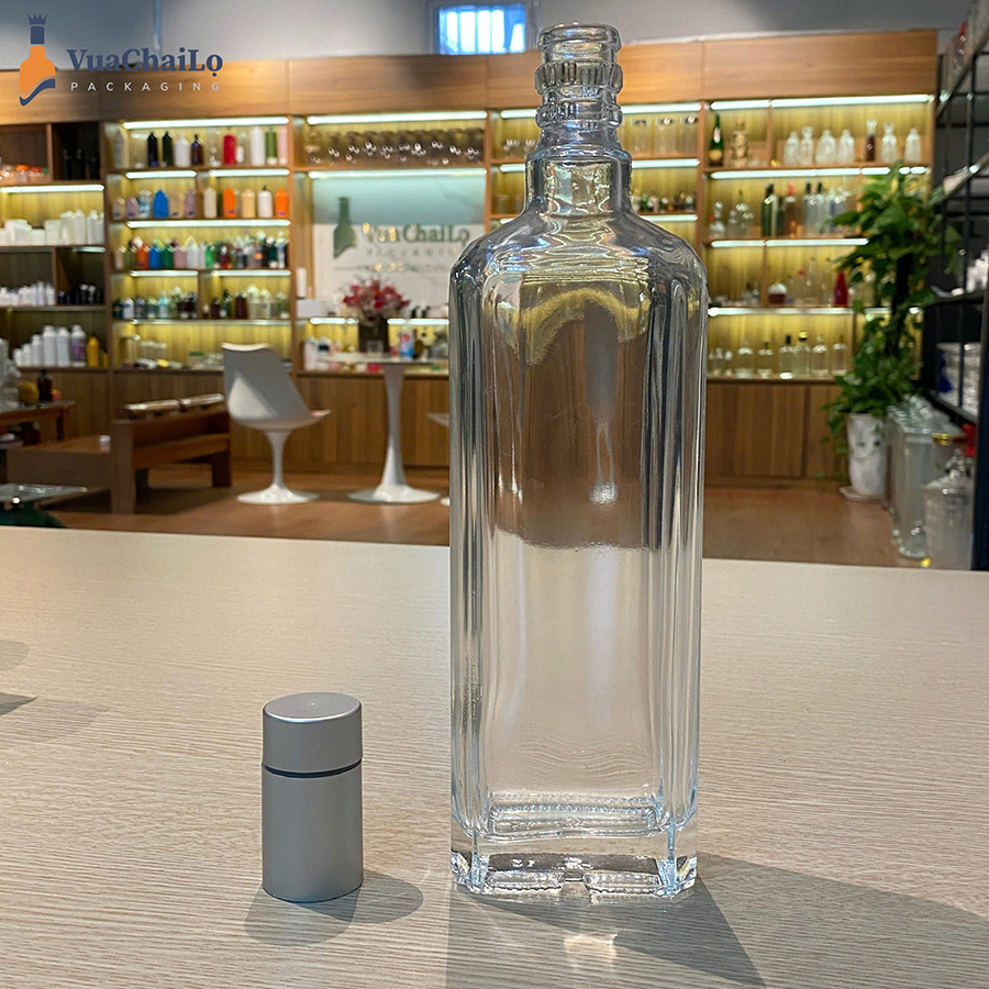 Chai Thủy Tinh Vuông Dẹt 500ml