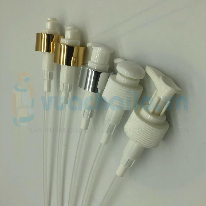 Nắp Bơm Kem Mạ Vàng Cổ Chai 24mm và 28mm