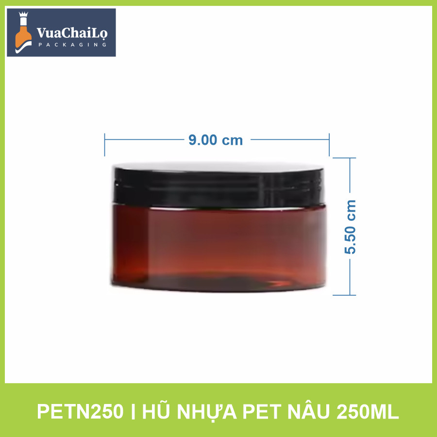 hũ nhựa pet nâu 250ml