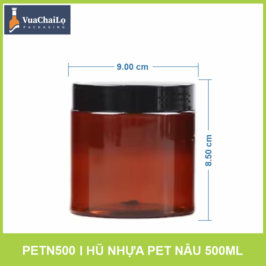 hũ nhựa pet nâu 500ml