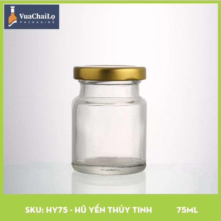 Hũ Chưng Yến Thủy Tinh 75ml