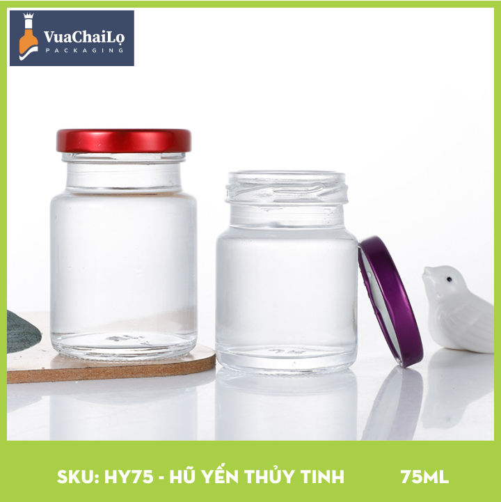 Hũ Chưng Yến Thủy Tinh 75ml