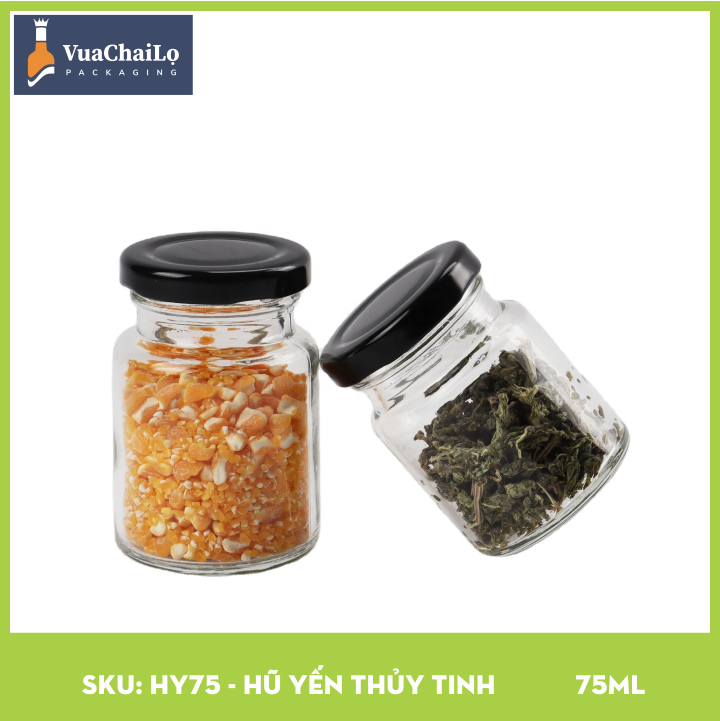 Hũ Chưng Yến Thủy Tinh 75ml