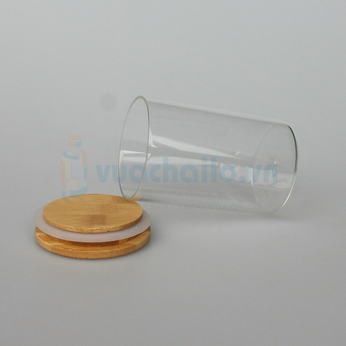 Lọ Thủy Tinh Nắp Gỗ Tre 600ml