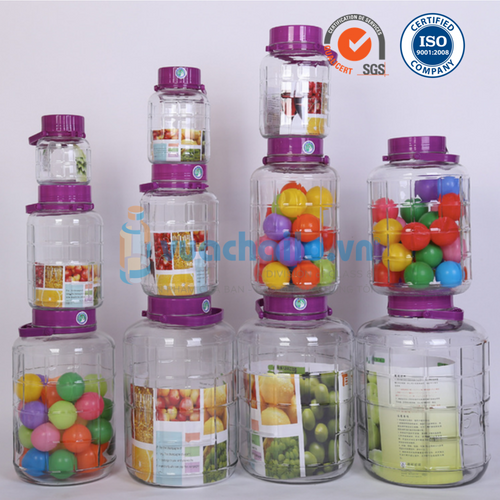 Bán Sỉ Bình Ngâm Thủy Tinh Ngâm Rượu Quai Tím