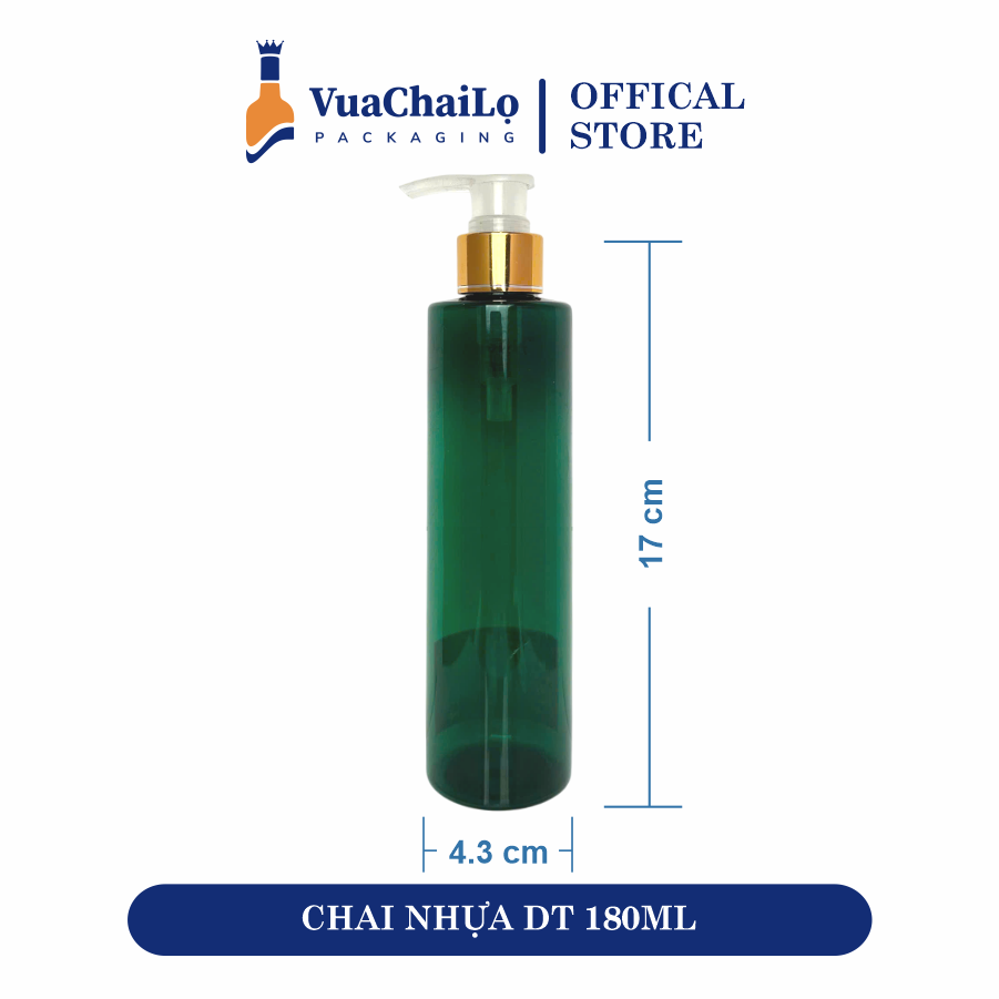 Chai Nhựa Dáng Trụ 180ML