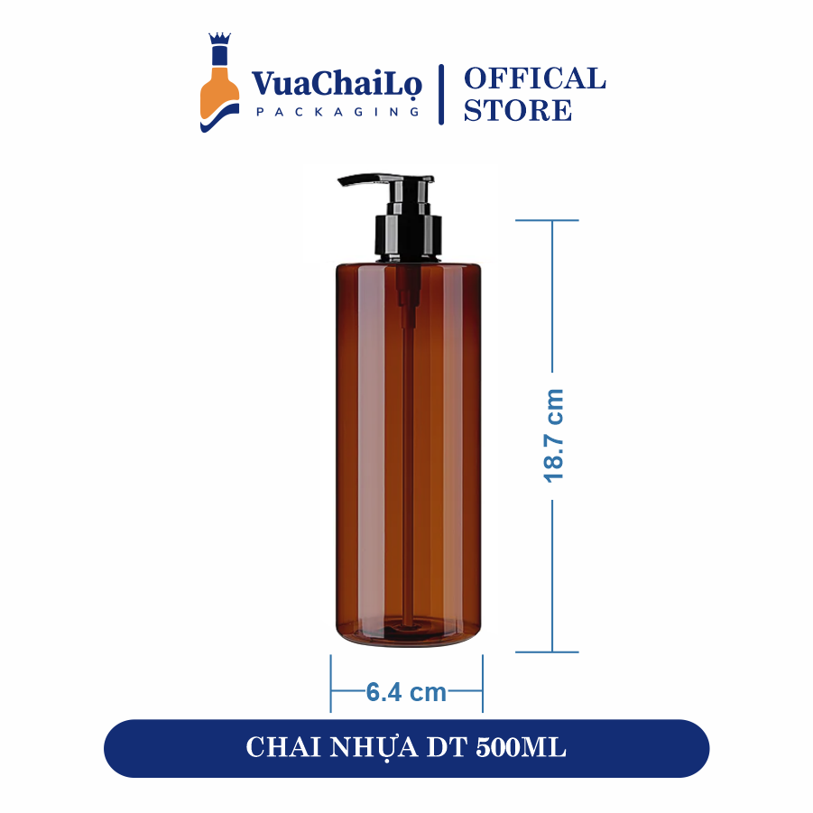 Chai Nhựa Dáng Trụ 500ML