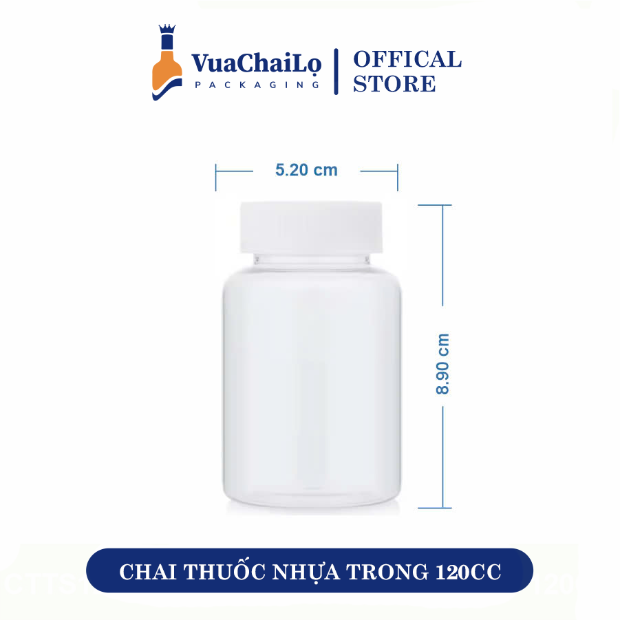 Chai Thuốc Nhựa Trong 120CC