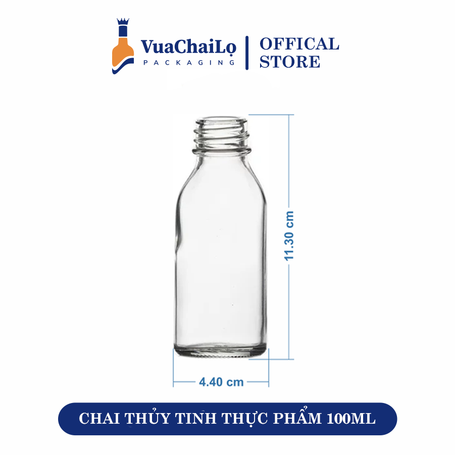 Chai Thủy Tinh Thực Phẩm 100ML