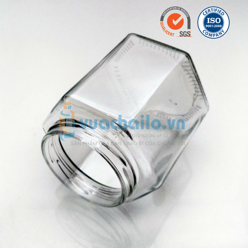 Hũ Thủy Tinh Lục Giác 280ml