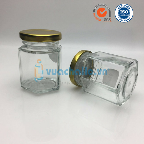 Hũ Thủy Tinh Lục Giác 85ml