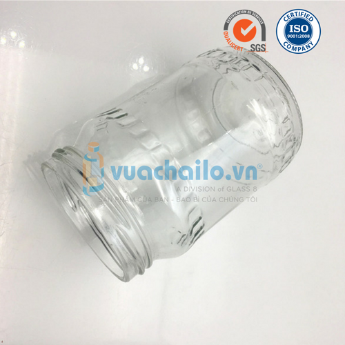 Hũ Thủy Tinh Viền Gân 350ml