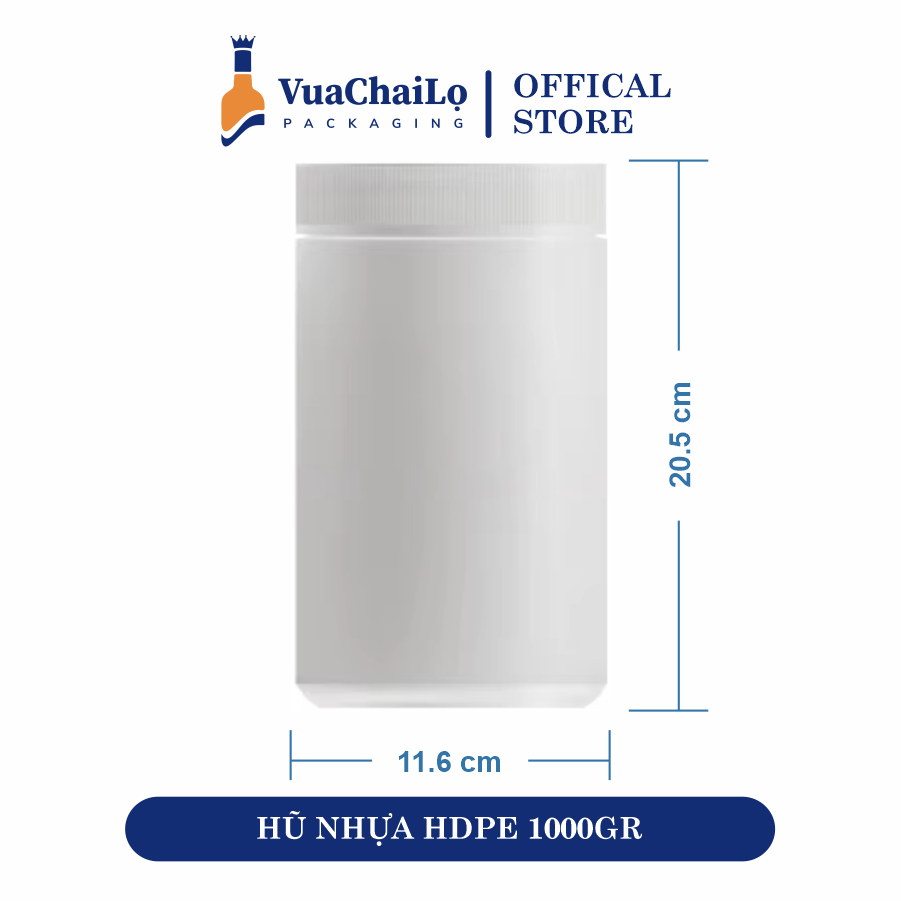 Hũ Nhựa HDPE 1000 gam