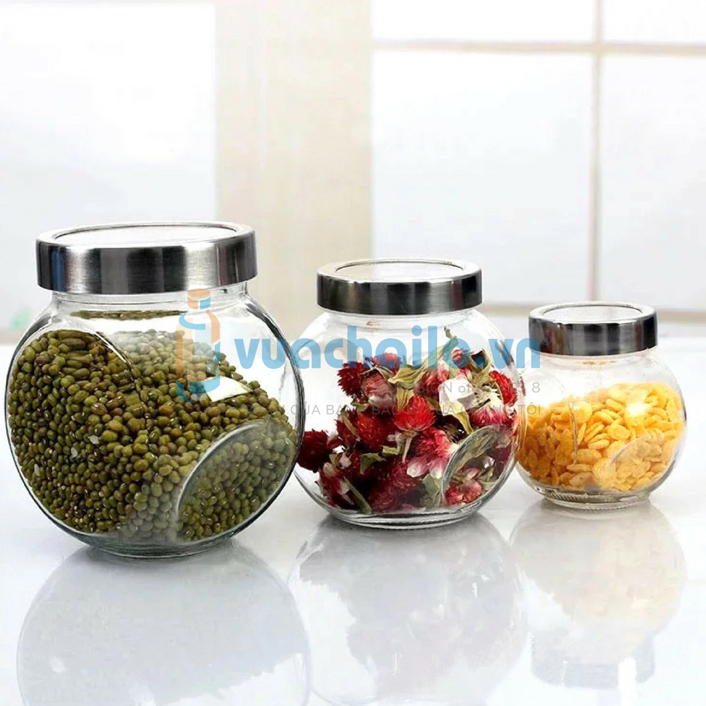 Hũ Thủy Tinh Dáng Nghiêng 380ml