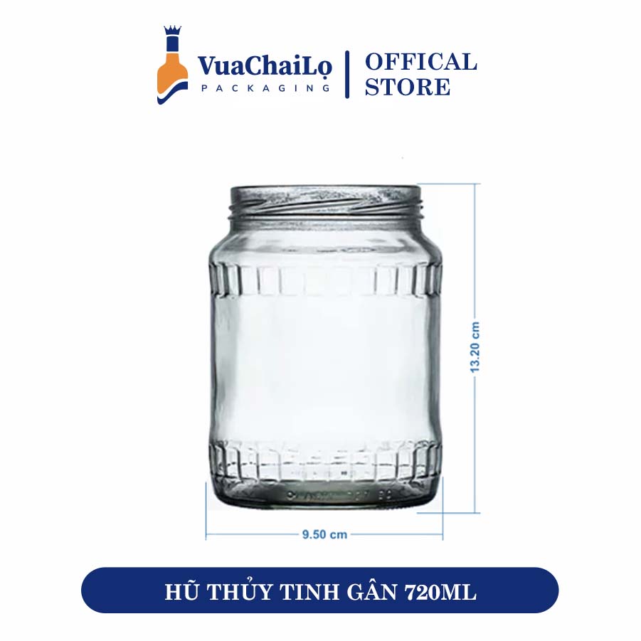 Hũ Thủy Tinh Gân 720ML