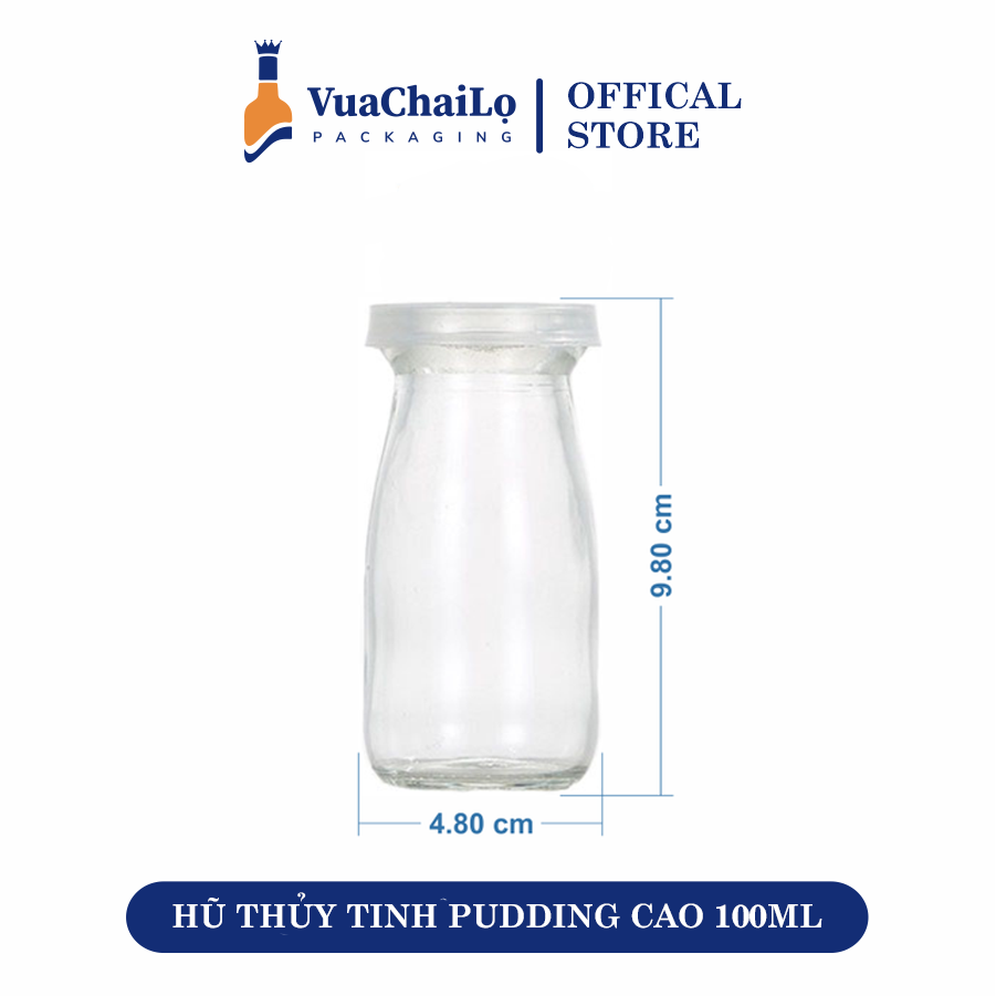 Hũ Thủy Tinh Pudding Cao 100ml