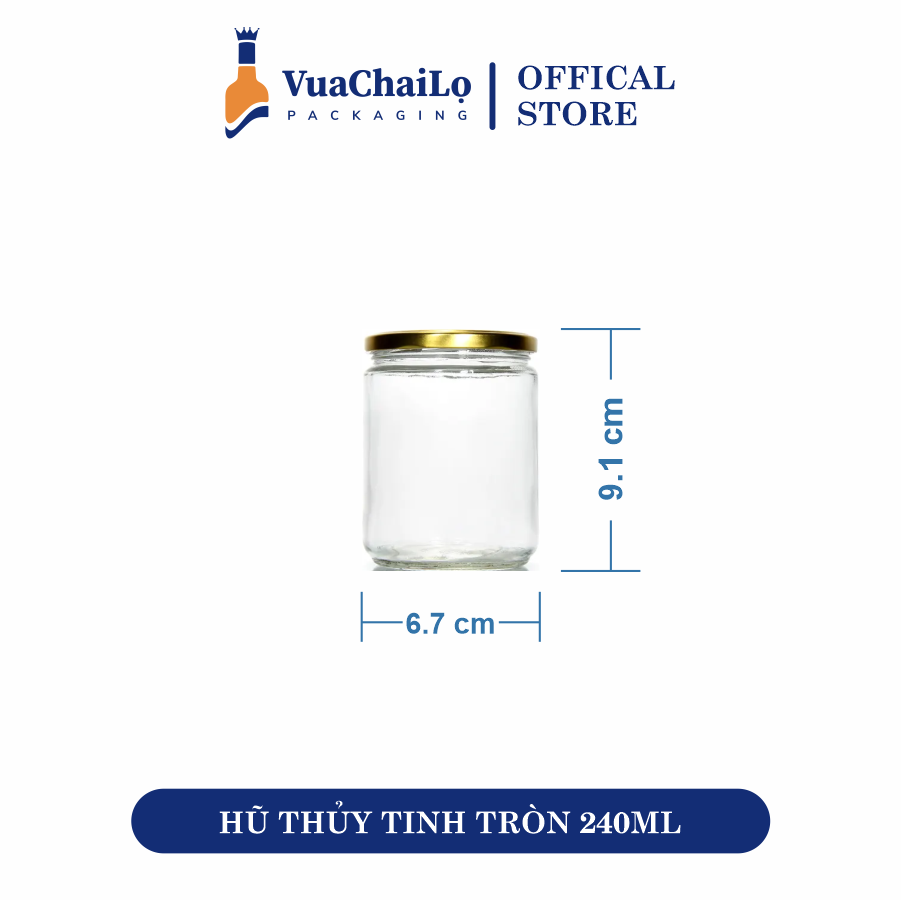 Hũ Thủy Tinh Tròn 240ml