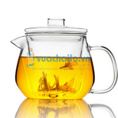 Ấm Thủy Tinh Ủ Trà Tròn Lùn 500ml