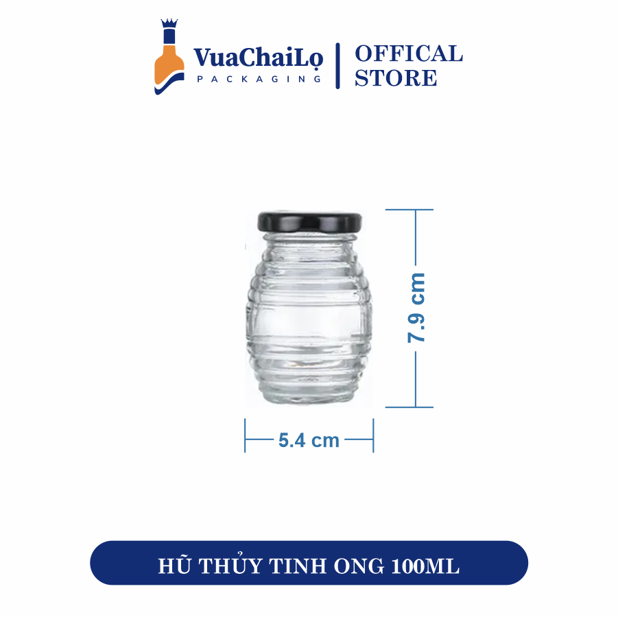 Hũ Thủy Tinh Dáng Ong 100ml
