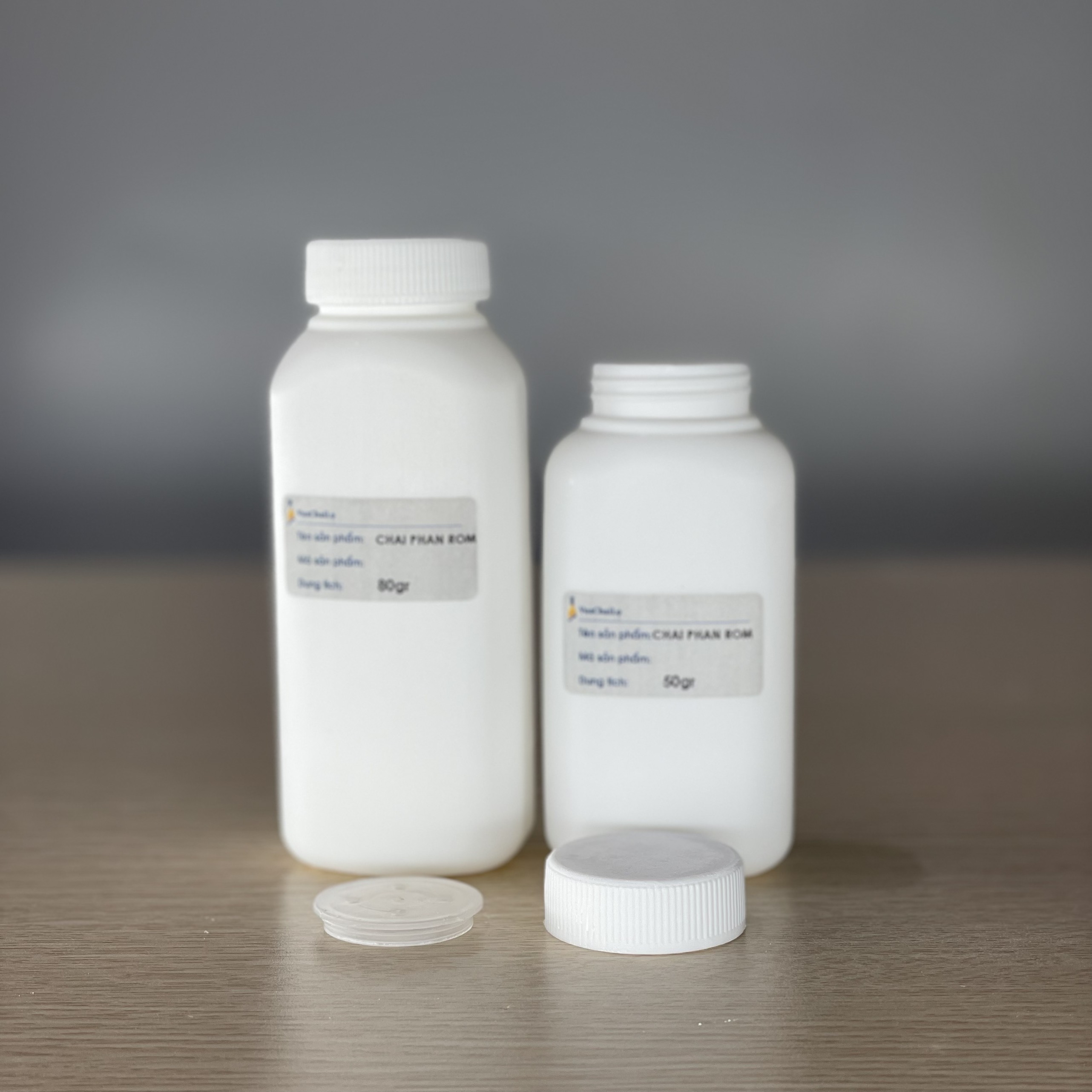 Chai Đựng Phấn Rôm Nhựa HDPE 50gr Và 80gr