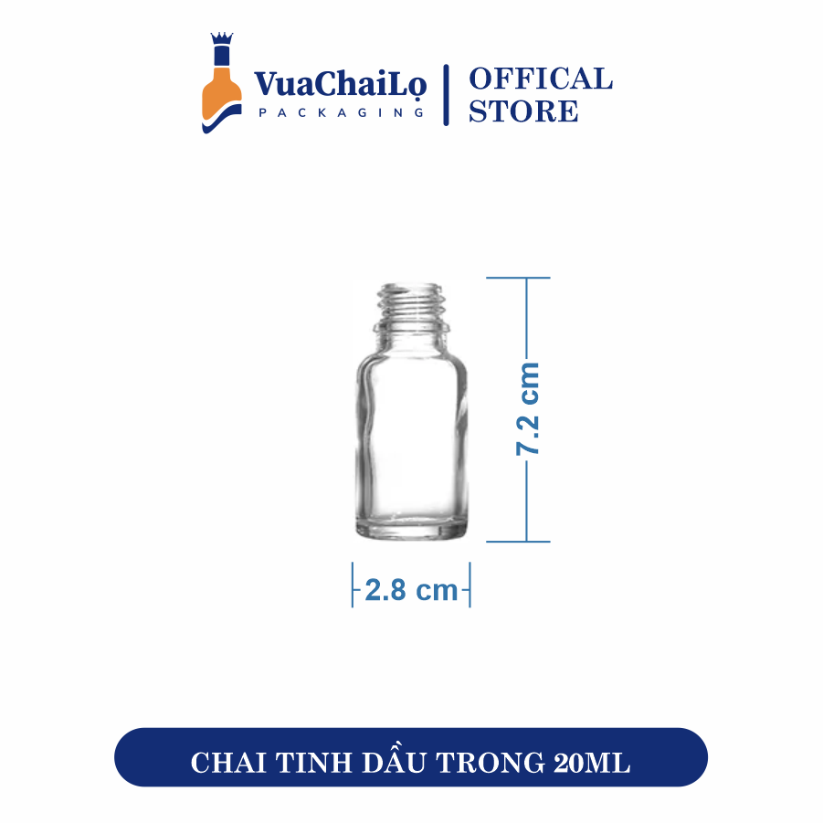 Chai Tinh Dầu Trắng 20ml