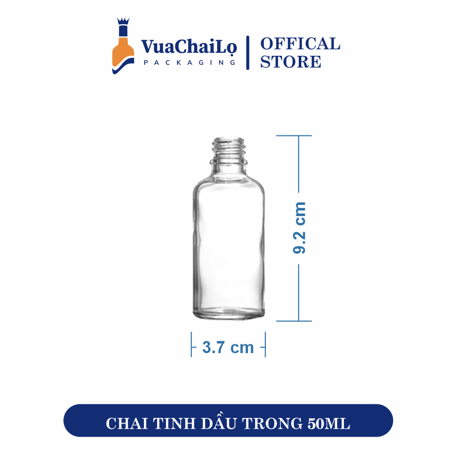 Chai Tinh Dầu Trắng 50ml