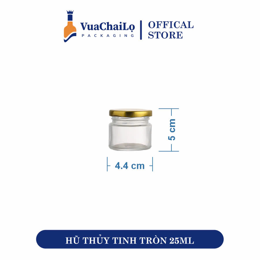 Hũ Thủy Tinh Tròn 25ml