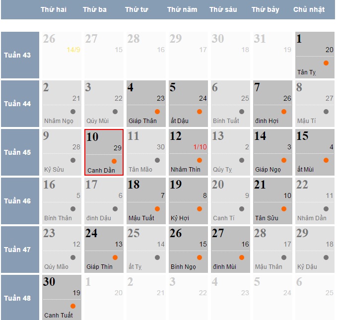 Xem ngày tốt chuyển nhà, chuyển văn phòng tháng 11năm 2015
