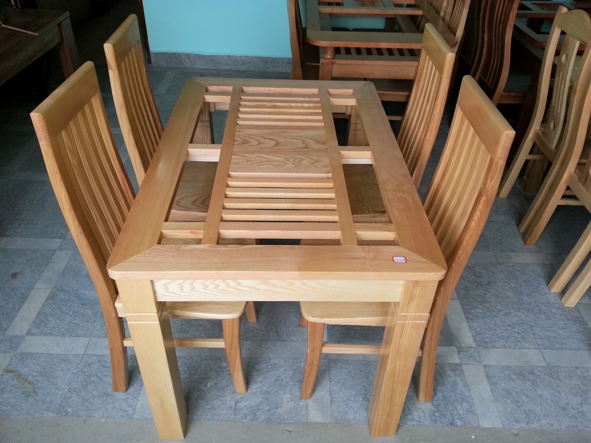 bàn ghế ăn sồi Nga đẹp